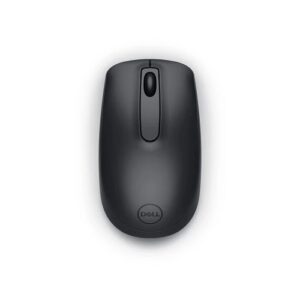 Dell WM118 Wireless Mouse, 1000DPI, 2.4 Ghz with USB Nano Receiver, Optical Tracking, 12-Months Battery Life, Plug and Play, Ambidextrous - Black