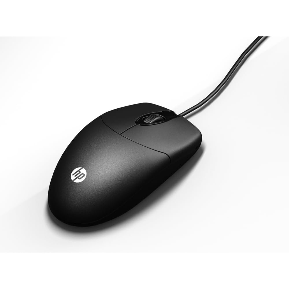HP M050 3 Button Wired USB Mouse, 1200 DPI, Ergonomic Design, Optical Engine, 1 Year Warranty (Black)